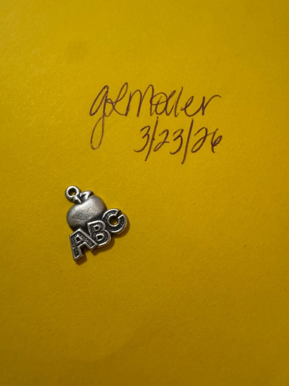 James Avery Apple ABC Charm
